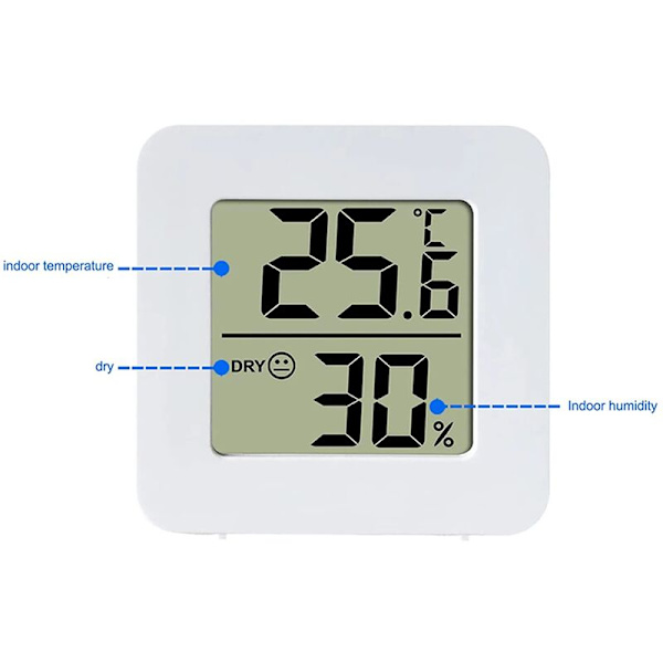 4 stycken LCD intelligent hygrometer, rums termometer, digital inomhus termometer för inomhusutrymmen