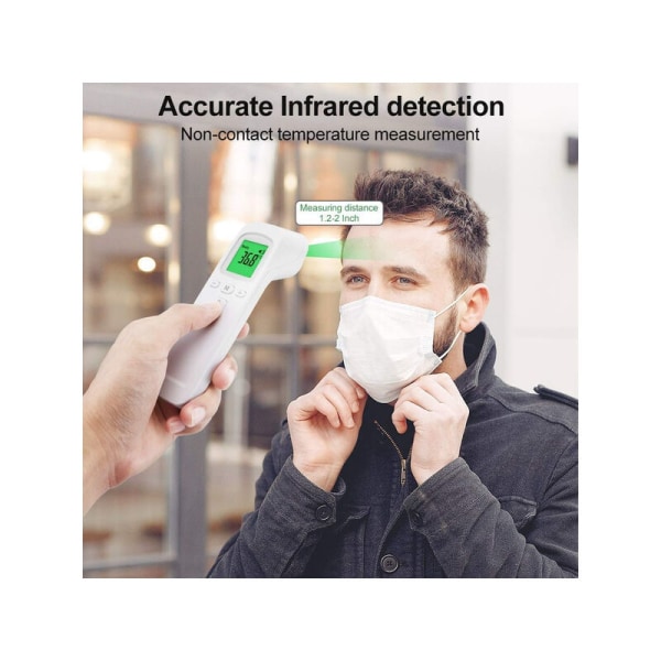 Digitalt infrarødt termometer berøringsfri laser pandetermometer LCD display termometer temperatur instrument 1 stk