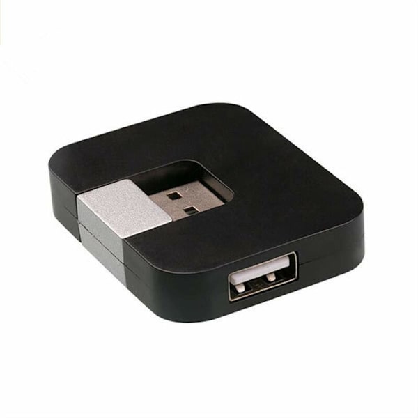USB Hub 2.0 Roterbar USB til USB Splitter til Windows PS3, Xbox, Wii, PC, Mac, Bærbar, Mac Book, Tablet, Tablet (Sort)