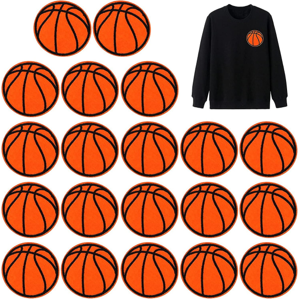 20 st Basketbroderi Patch Stryk på sömnad Applikation Patch Badge Kläder