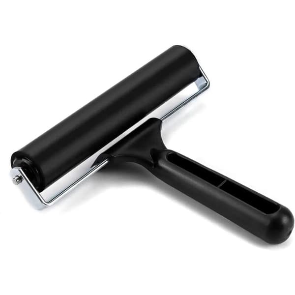 Bläckrulle, Brayer gummirulle för tryck, tapeter, linoleumtryckfärg, 15 cm