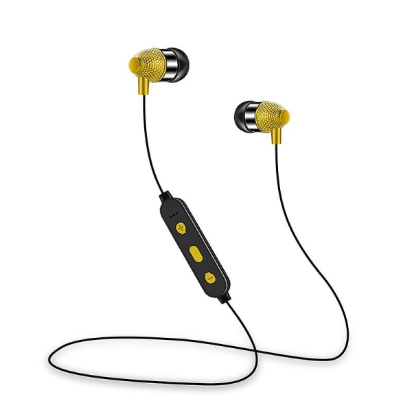 Trådlösa Bluetooth in-ear-öronproppar - Hörlurar med brusreducering med brusisolerande mikrofon och kontroller (blå & gul)