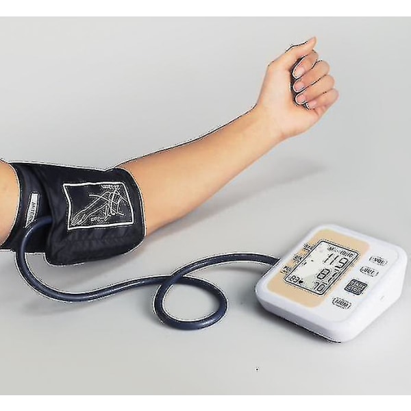 Överarm automatisk blodtrycksmätare, hem intelligent blodtrycksdetektor Yo
