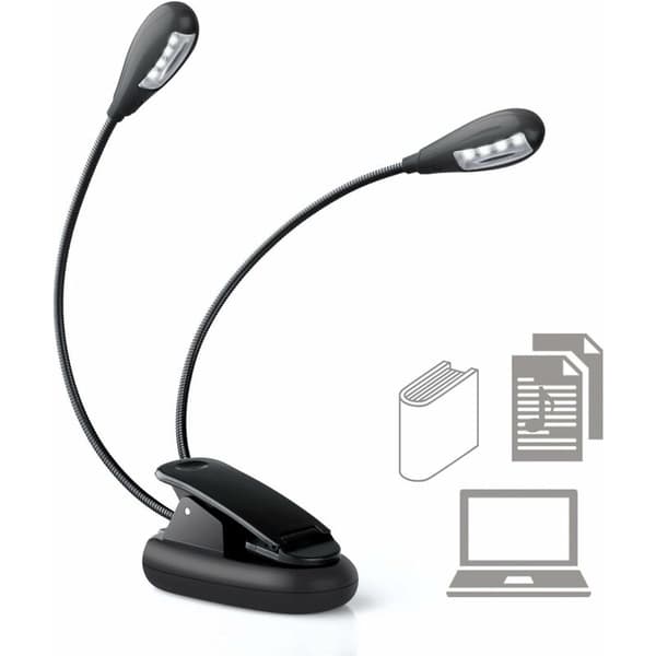 Genopladelig LED-klemmelampe med parkeringslys
