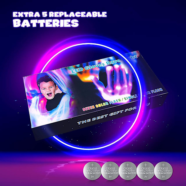 Leksaker för 1-7 år gamla pojkar flickor, Led Flash-handskar för barn Coola leksaker för pojkar flickor leksaker ålder 1-7 år gamla flickor presenter