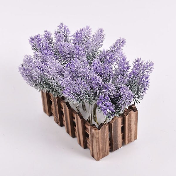 1 Bukett Konstgjord Blomma Lavendel Diy Trädgårdsfest Hem Semesterhantverk Dekor