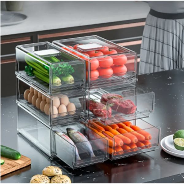 Frigoförvaringslåda 34*12,8*11cm Kylskåpslåda Organizer Hängande Transparent Låda Förvaring