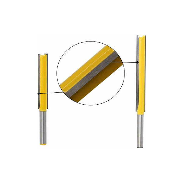 2 kpl 6,35 mm varren syvyysjyrsintätyökalut, erittäin pitkät poranterät, karbidijyrsintätyökalut, puuntyöstökoneen jyrsintätyökalu, puuntyöstötyökalun leikkuuterä, 50 mm, 76 mm