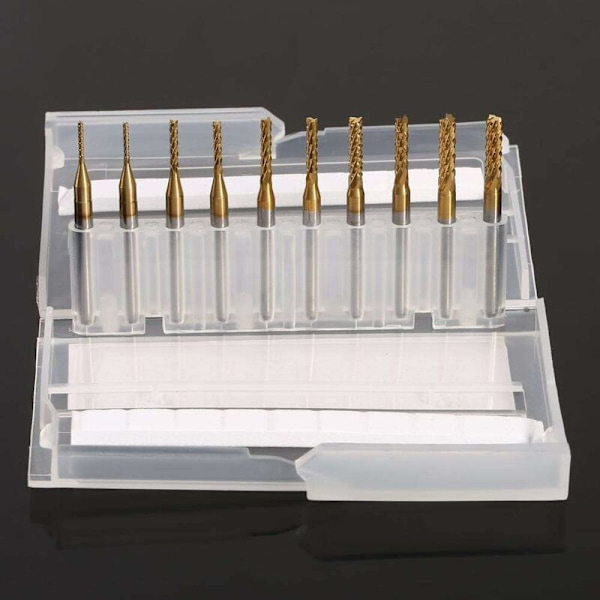 3 mm fräs, 2 mm fräs, 2 st x 5 storlekar fräs, roterande fräsborrar verktyg diameter 1 mm 1,5 mm 2 mm 2,5 mm 3 mm kit delar