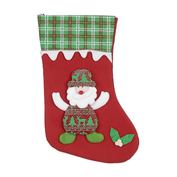 Juldekorationer Julstrumpa Presentpåse Röd Tomte