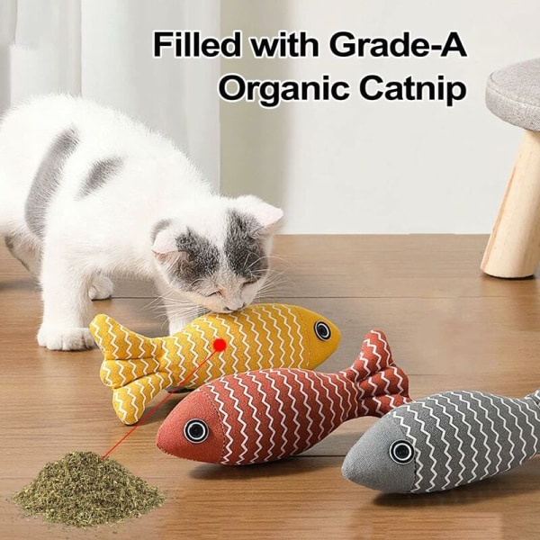 Kissan lelujen osat, kissanminttu, kissanminttu kala, interaktiivinen kalalelu kissoille, pureskelu, leikkiminen, hampaiden puhdistus