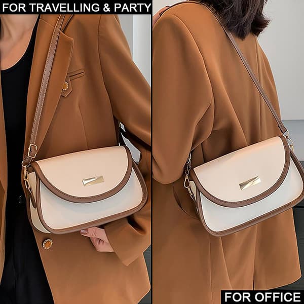 Axelväska för kvinnor, crossbody-väskor, söt handväska, vit