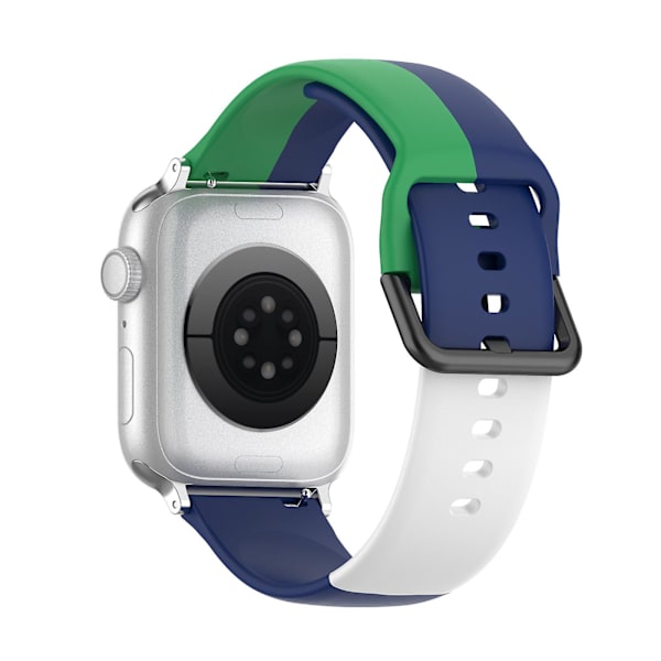 För Apple Watch Series 4/3/2/1 38/40mm Bandbredd 40mm Trefärgsband Samsung Spänne Trefärgsband 23mmJ