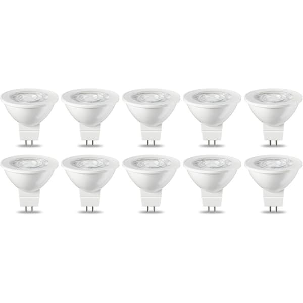 Förpackning med 10 LED-lampor GU5.3 MR16 5 W varmvit ej dimbar, 220 V [Energiklass G]