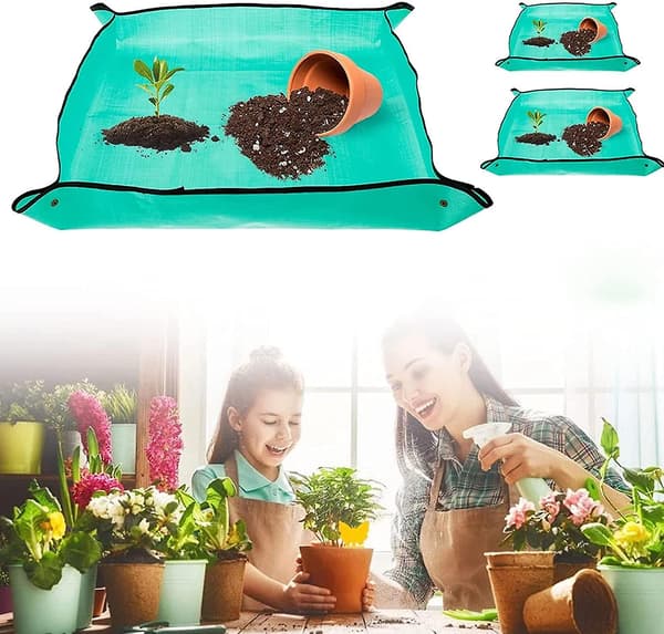 Trädgårdsmatta för omplantering, vattentät trädgårdsplanteringsmatta 100x100cm