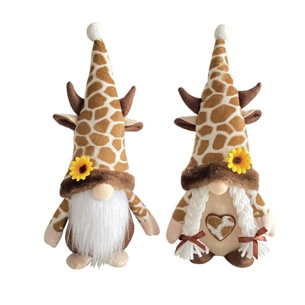 Solros Ko Gnome Dekorativa Ansiktslösa Prydnader Hantverk Barn Present（B）