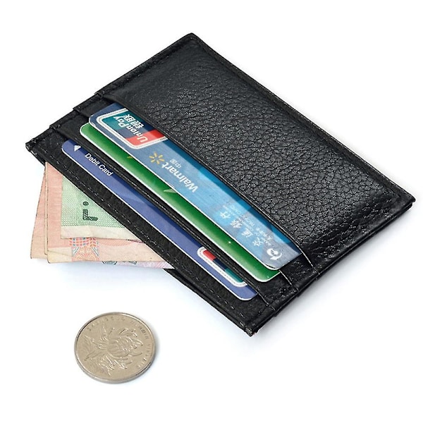 Front Pocket Enkel Läder Slim Plånbok Block Medium