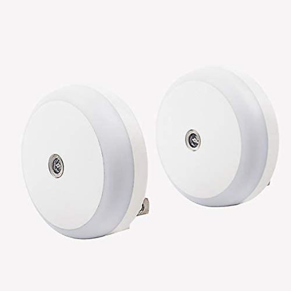 2-pack LED-nattlampa, med skymningssensor, bärnstensfärgad nattlampa, nattlampa med stickkontakt för sovrum, badrum, hall, trappor, barnrum