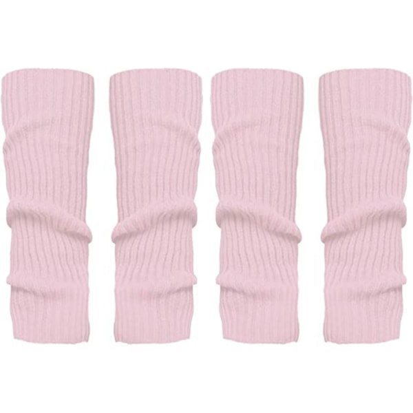 Ullstickade strumpor kvinnors fotvärmande sportyoga Leggings 2 par (rosa)