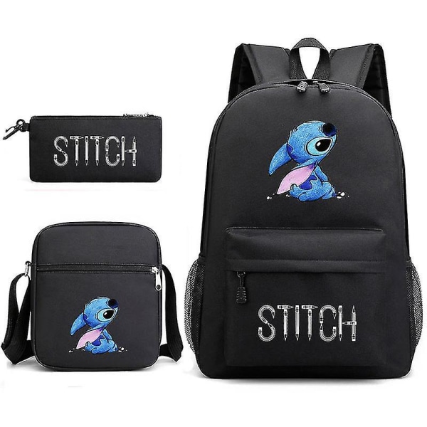 Lilo Stitch ryggsäck tredelad skolväska