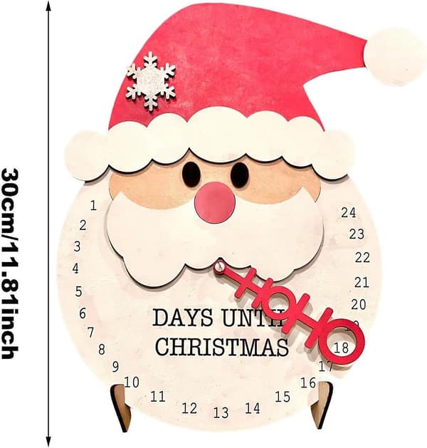 Julnedräkningskylt, Träkalender, Festtillbehör för Köket-a