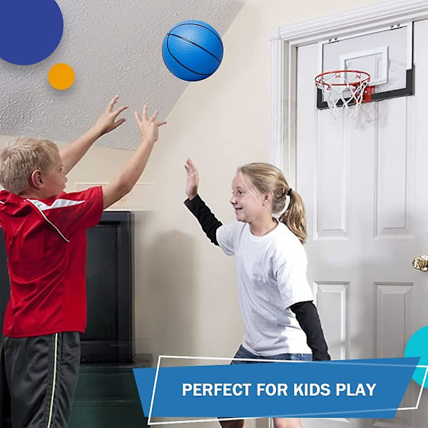 18 cm Mini utbytbara basketbollar för Mini basketkorg, små gummiballar för barn för inomhuslekplats pool