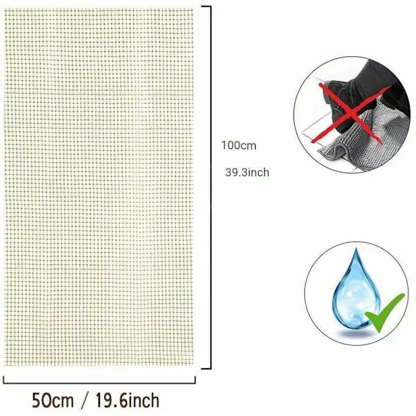 TRIOM Mattmatta, halkfri matta, halkfri matta, lätt att tvätta, kan klippas till önskad storlek (100x50cm)