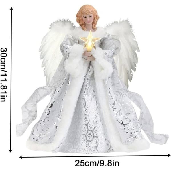 Joulukoriste - JORMFTTE - Valkoinen enkeli - 32 cm - Sisustus - Riippuva