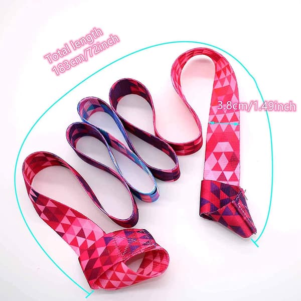 Multifunktionella yogaremmar, justerbar bomull, 183 X 3,8 cm, 2 stycken