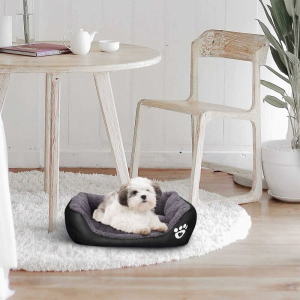 Kæledyrs kattemadras, blød hund seng, varm hund seng, kattetæppe, hund madras, hund sofa, kat sofa (sort)