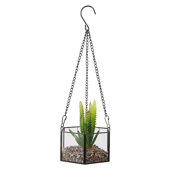 Modern Hängande Glas Terrarium Geometrisk Hexagonformad Sukkulenter Luftväxt Hållare Behållare Väggplanter Blomkruka