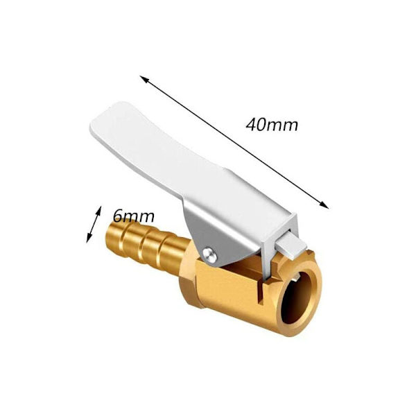 3 kpl Messinkiä Ilmapumppu Suutin, Ilmapumppu Leike, Ilmapumppu Venttiili Liitäntä, Auton Rengas Venttiili Adapteri, Autolle tai Kuorma-autolle Rengas, Piikikäs Tyyppi, 6mm