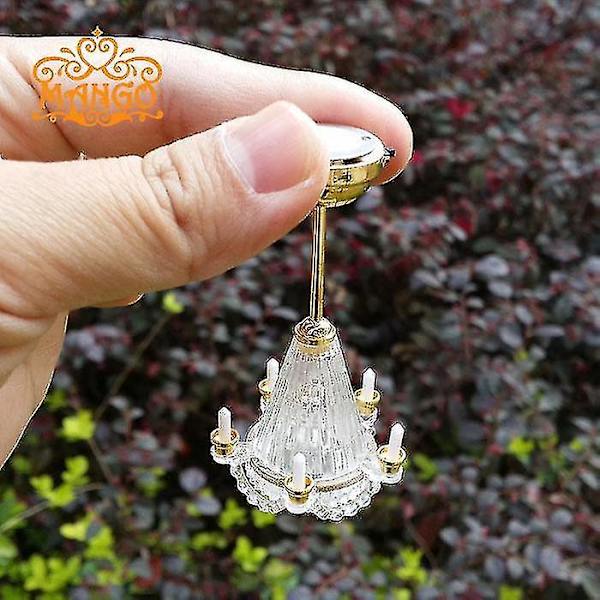 1/6 1/12 skala dockhustillbehör miniatyr LED vägglampa, dockhus bordslampa, batteridriven med på/av-brytare