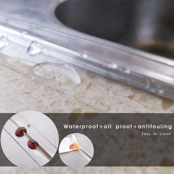 Vattentät självhäftande badrum badkar tätningslist tejp tätning för kök & vägg - 30mm X 3m