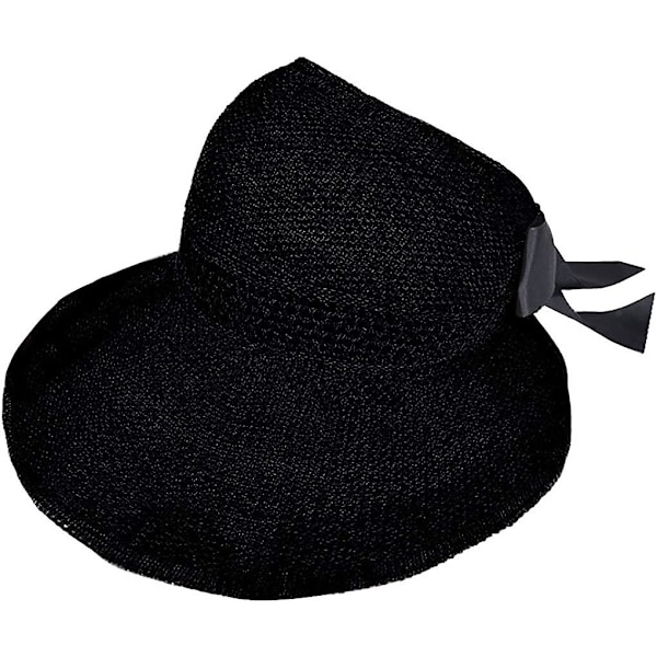Solhatt for kvinner, bredbremmet stråhatt, solskjerm, bøttehatt, Boonie-hatt