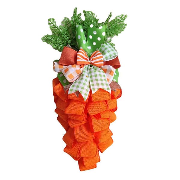 Påskmorotskrans Vägg Orange Jute Dörr Kreativ Eldstad Unik 60cm-9