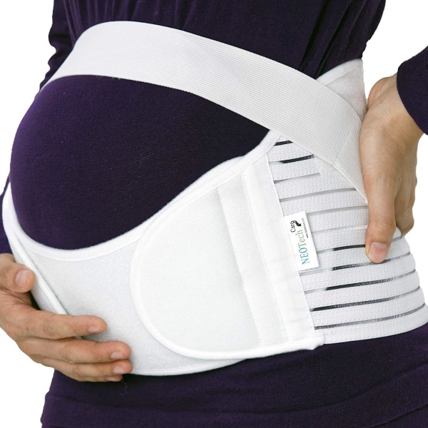 Sommar prenatal tunt andningsbart midjebälte (vit, L)