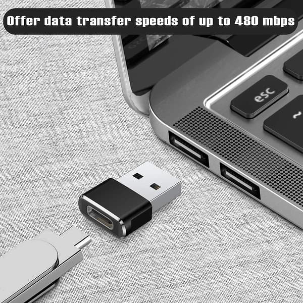 USB-C naar USB-A-sovitin (3 kpl), tyypin C USB-A-latauskaapeli iPhone 11 12 Mini Pro Max, Airpods iPad, Samsung Galaxy Note 10 20 S