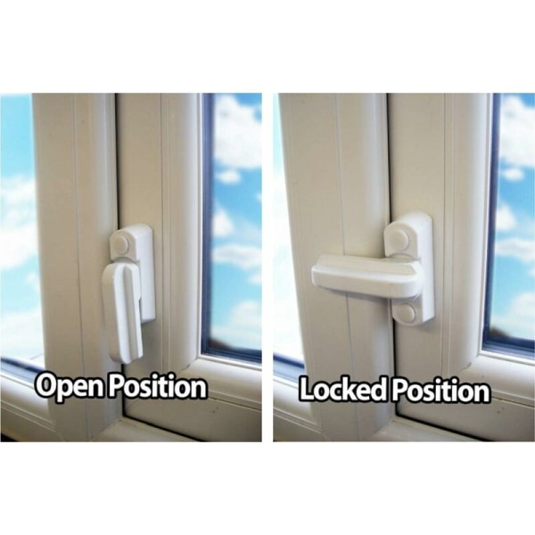 4 Fönsterlås Zinklegering 4ST Vit Dörrspärr Hemsäkerhet för olika dörrfönster hemsäkerhet la/PVC