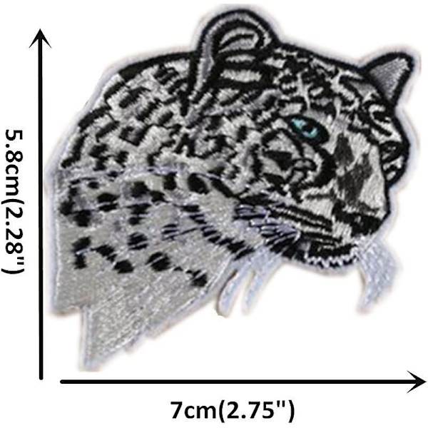 5 st Lejon Tiger Leopard Varg Hjort Djur Världen Serie Broderi Applikation Leopard Print