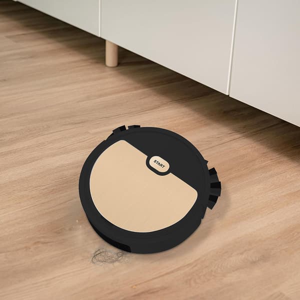 Mini soprobot sugande sopmopp tre-i-ett dammsugarrobot svart
