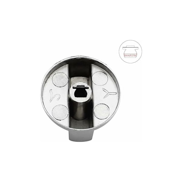 6 Pak 6mm Zink Legering Gaskomfur Knapper Universal Ovn Knapper Køkkenudstyr Kontrol Knapper Køkken Komfur Ovn Kontrol Knapper