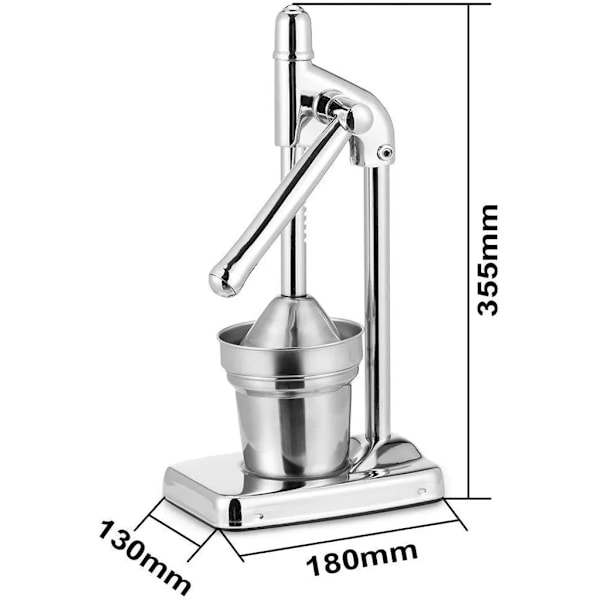 Rostfri manuell apelsinpress i krom Citrus Fresh fruktjuicepress