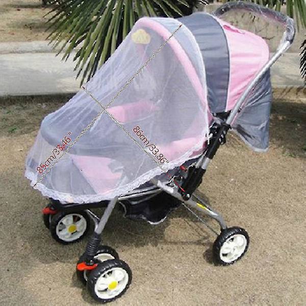 Myggnät, Baby Nät För Barnvagn, Vit Synlig Andningsbar Maskduk