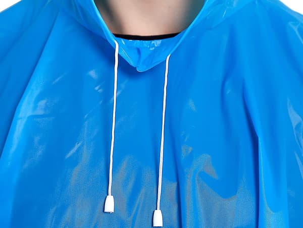 Sæt af 2 Regnponchoer til Kvinder og Mænd med Hætte og Snøre til Voksne