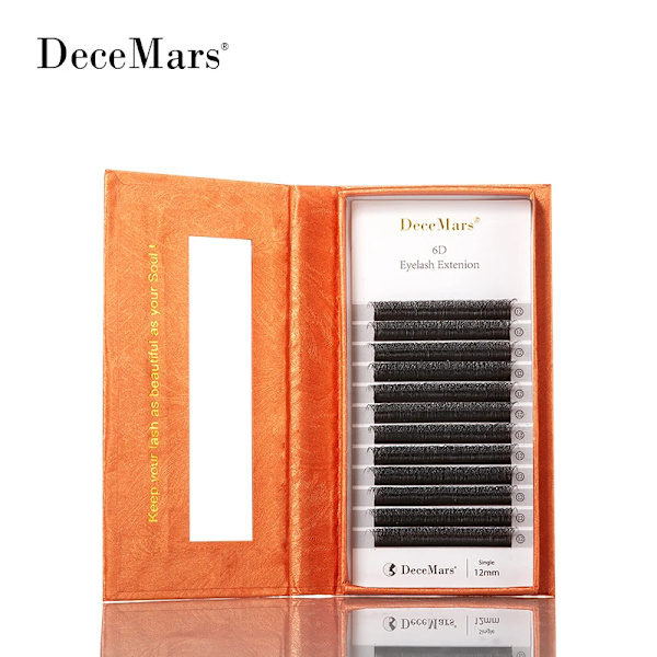 DeceMars 6D-W formade ögonfransförlängning 0.07mm C