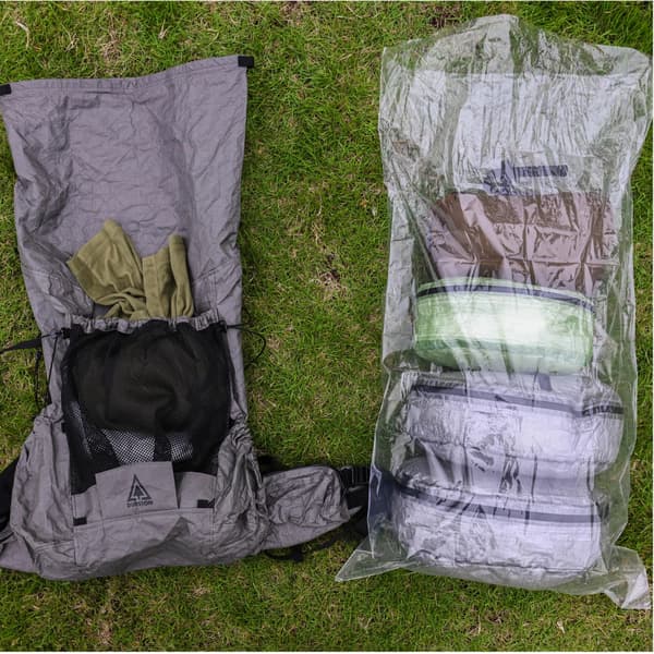 Ryggsäcksfoder Packning Ultralätt 14g Polycro Inner Dry Bag Vattentät Förvaring för Vandring, Trekking, UL Campingutrustning 50x90cm-17g - 2pcs