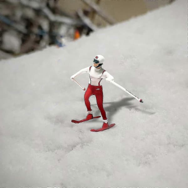 Harts 1/87 Skidåkarfigurer Scenfigurer Scenaccessoarer Röd