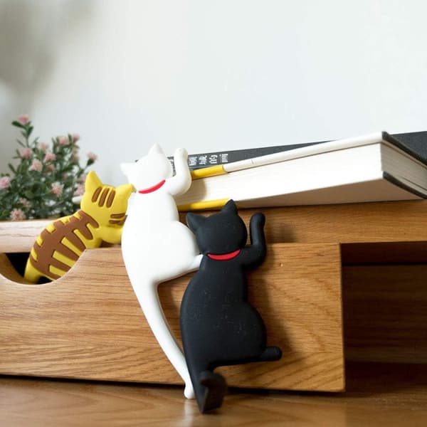 Kylskåpsmagneter, PVC-magnet, Kattformade magnetiska nyckelkrokar, Leksak