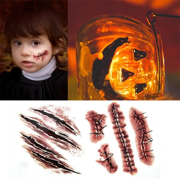 Ärrtatueringar / fusk-tatueringar Halloween 11 ark